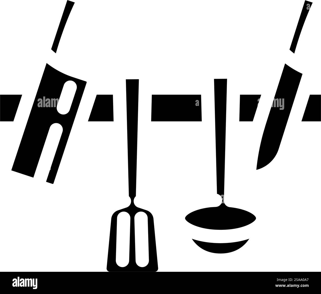 Küchenwerkzeuge Restaurant Chef Glyphe Icon Vektor. Küchenutensilien Restaurant Chef Schild. Isolierte Symboldarstellung. Küchenwerkzeuge Restaurant Chef Glyphe Icon Vektor Illustration Stock Vektor