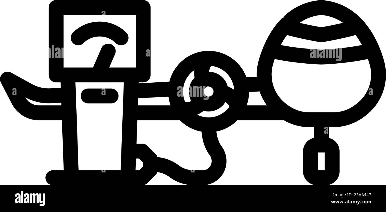 Jetfuel Oil Industrielinie Symbolvektor. Schild für Düsenöl-Industrie. Schwarze Abbildung des isolierten Kontursymbols. Jetfuel Oil Industrielinie Symbol Vektorillustration Stock Vektor
