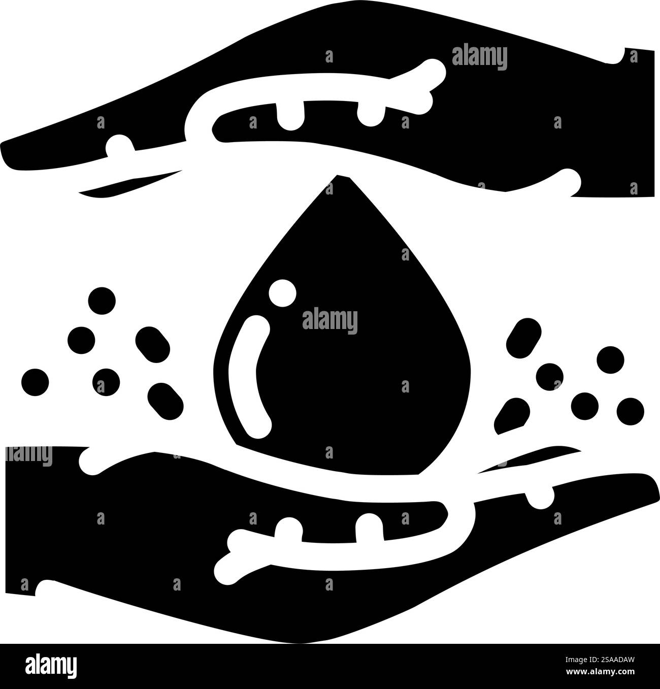 Sparen Sie Wasser Wasser Wasser sparen Glyphe Symbol Vektor. Schild „Wasser sparen“. Isolierte Symboldarstellung. Wasser sparen Wassereinsparung Glyphe Symbol Vektor Illustration Stock Vektor