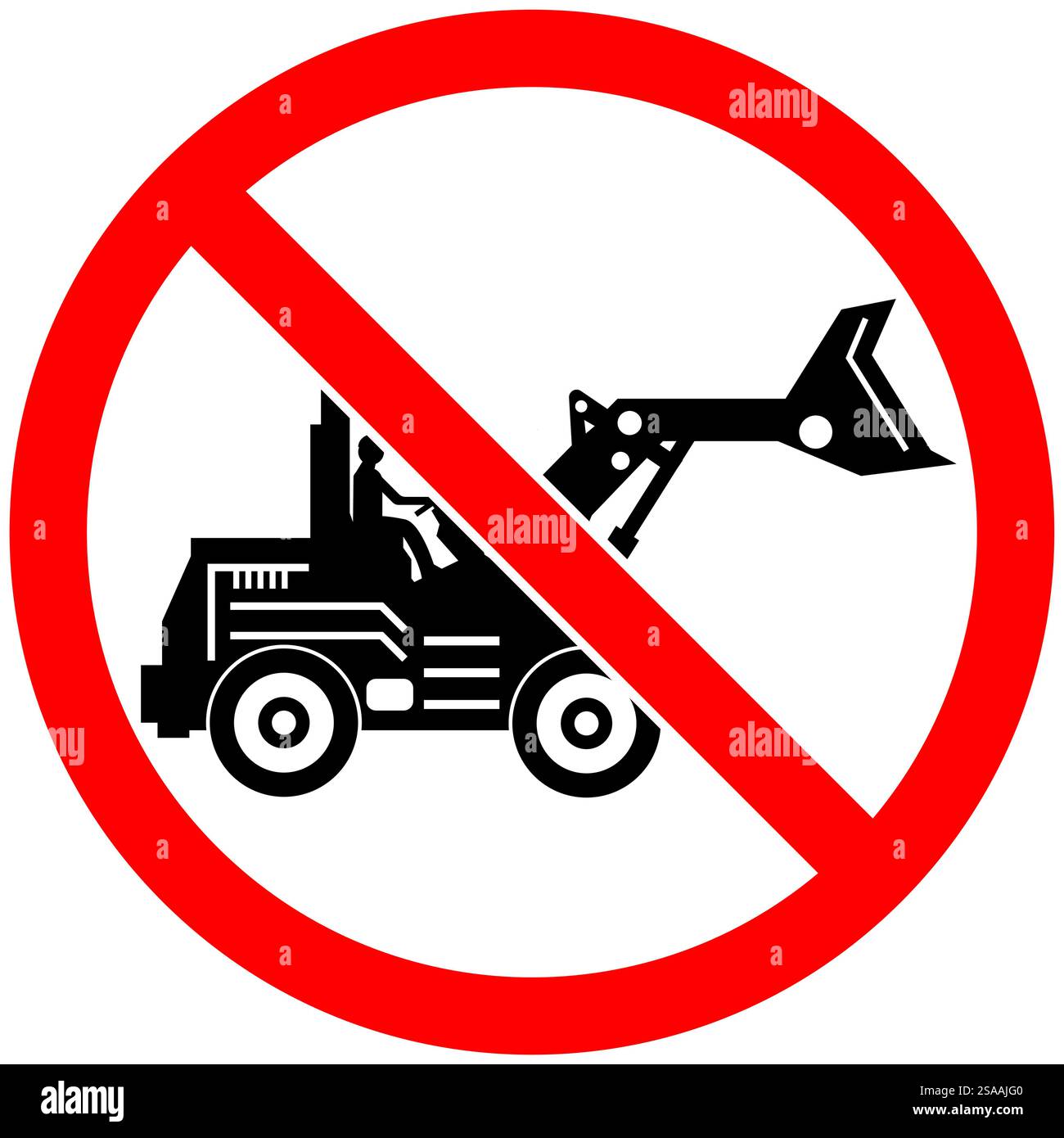 Schild „Kein Traktor Erlaubt“. Kein Traktorschild Oder Kein Parkschild Stock Vektor