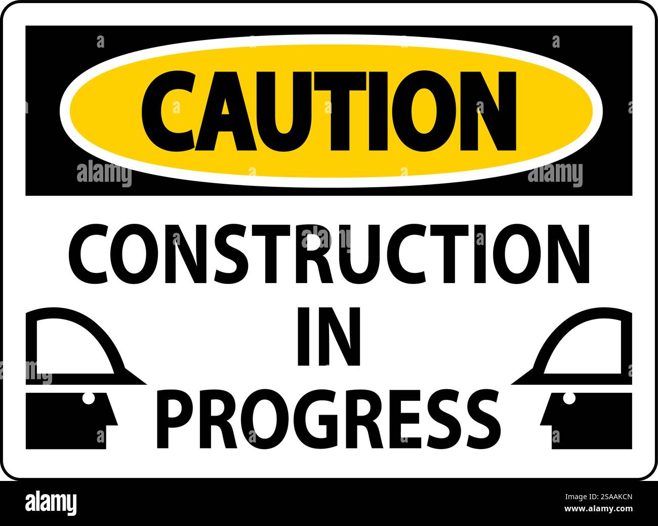 Achtung Schild Bau Läuft Stock Vektor