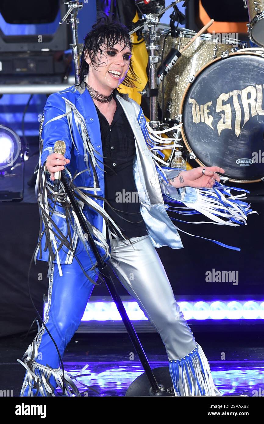 12. Juli 2019 New York City The Struts traten am 12. Juli 2019 in New York City in der Good Morning America’s Summer Concert Series auf Stockfoto