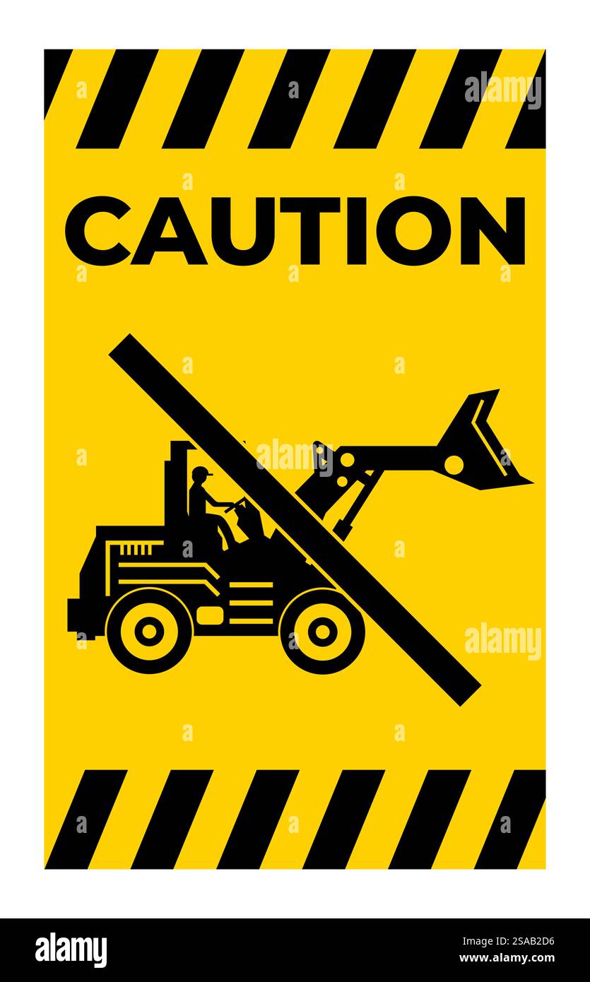 Schild „Kein Traktor Erlaubt“. Kein Traktorschild Oder Kein Parkschild Stock Vektor