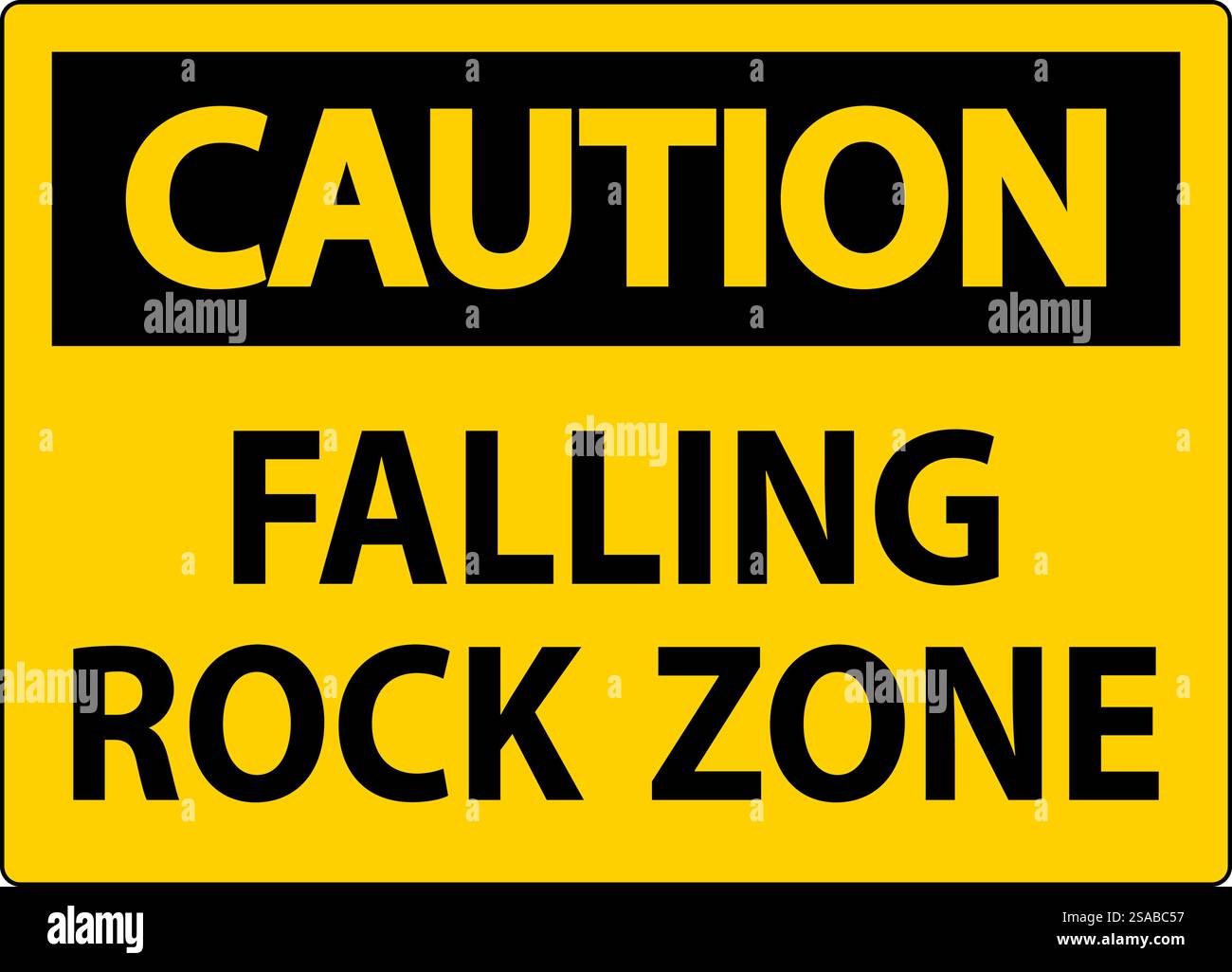 Warnschild, Falling Rock Zone Stock Vektor