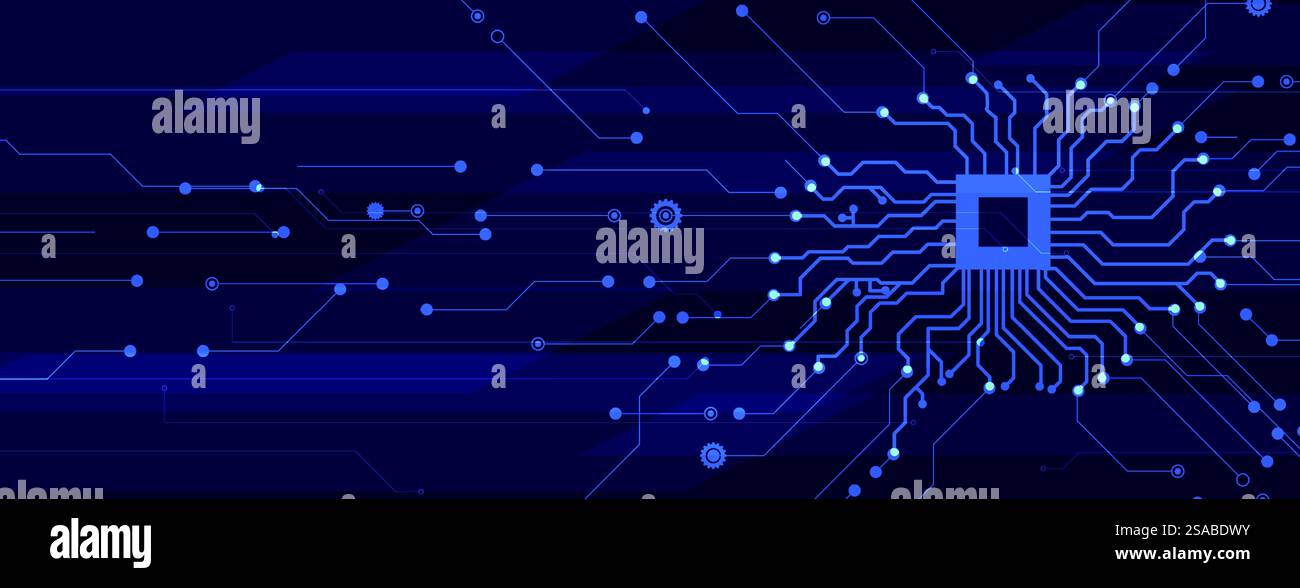 Abstraktes menschliches Gehirn. Künstliche Intelligenz neue Technologie. Futuristischer Hintergrund der Wissenschaft Stock Vektor