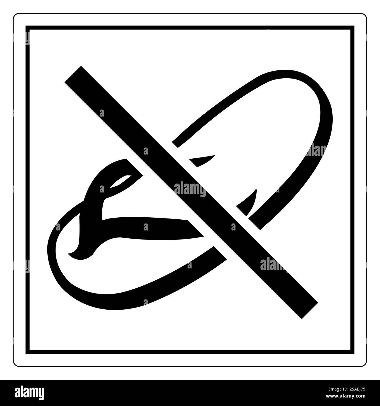 Symbol des Verbots der Nutzung von kreisförmigen Objekten Stock Vektor