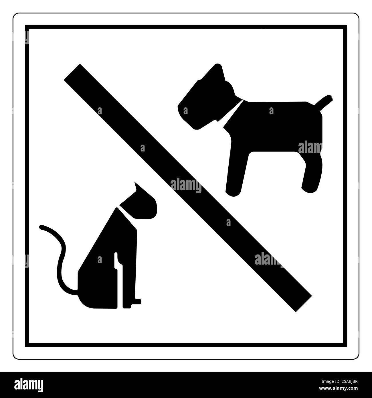 Schild „Keine Haustiere Erlaubt“ (Illustration) Stock Vektor