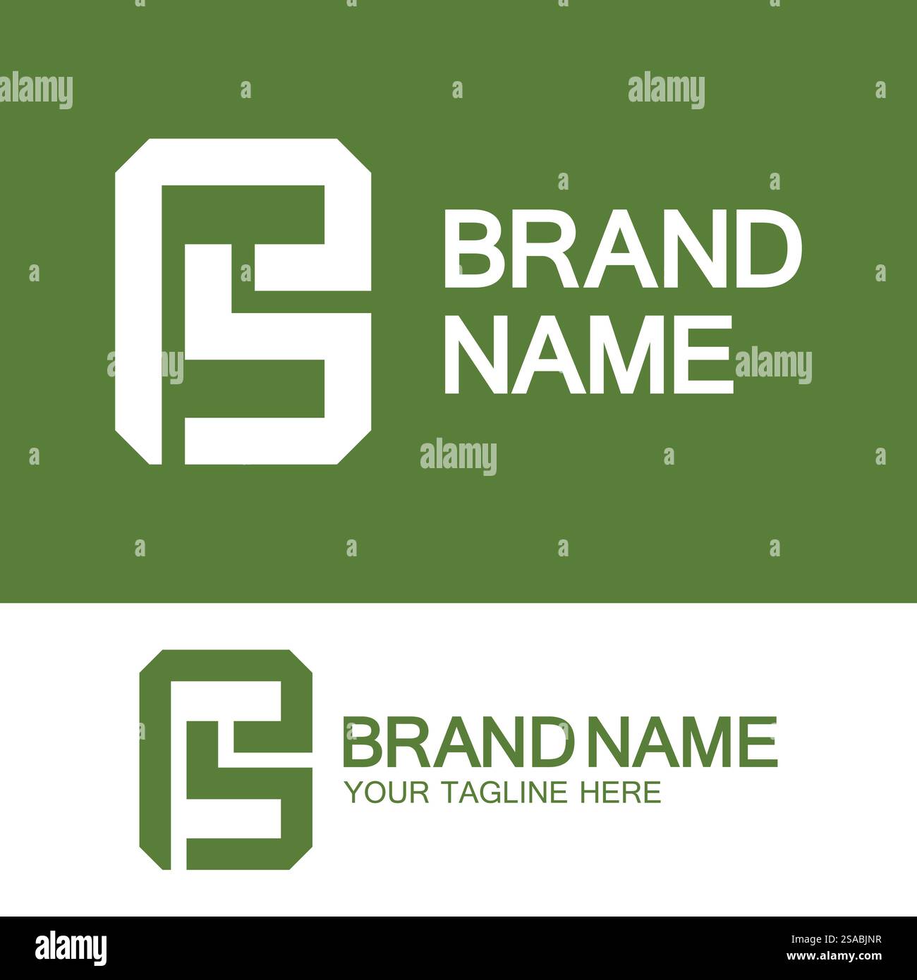 Buchstaben Monogramm-Logo PS, SP, P und S, elegantes und professionelles Letter-Design Stock Vektor