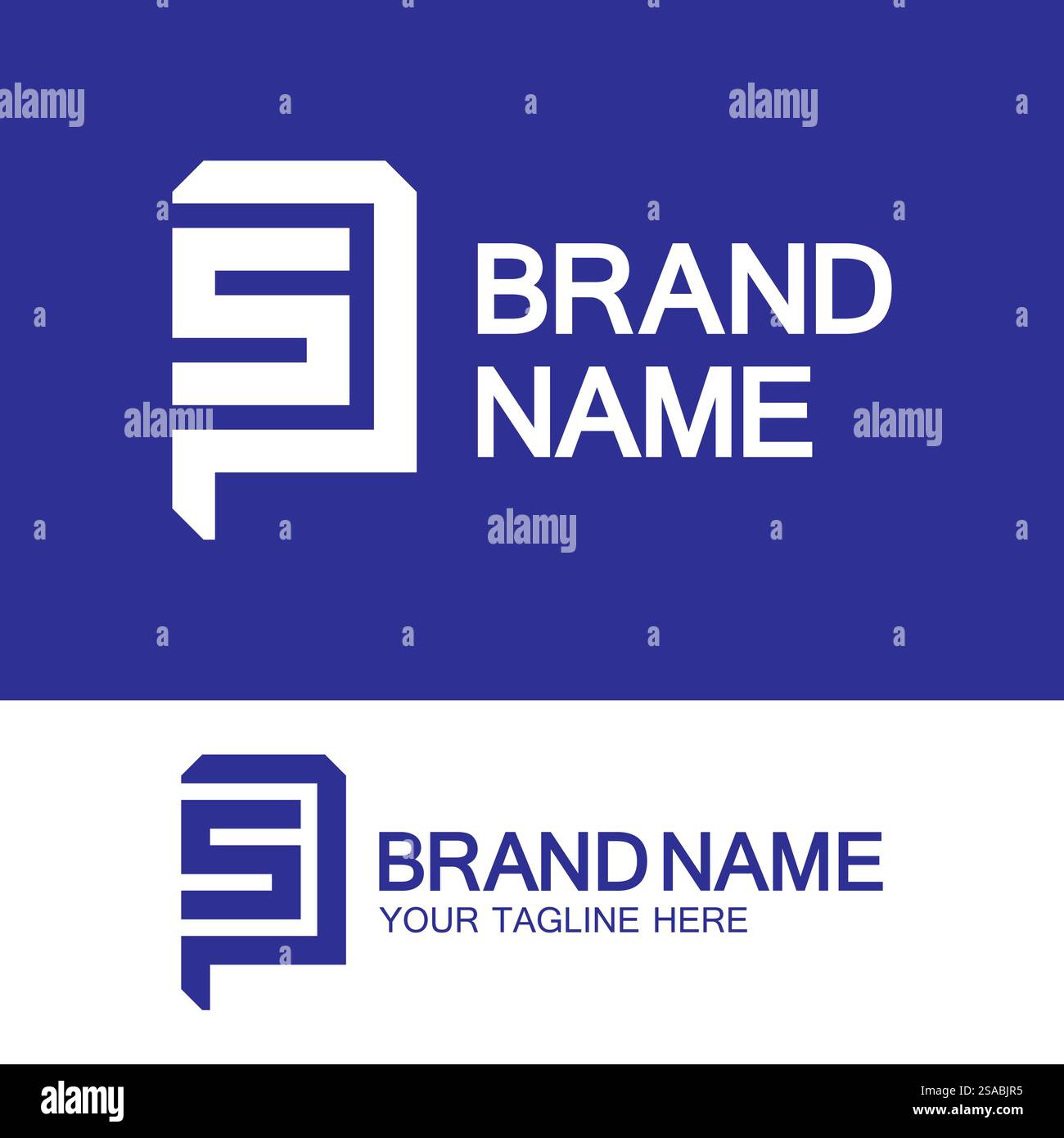 Buchstaben Monogramm-Logo PS, SP, P und S, elegantes und professionelles Letter-Design Stock Vektor