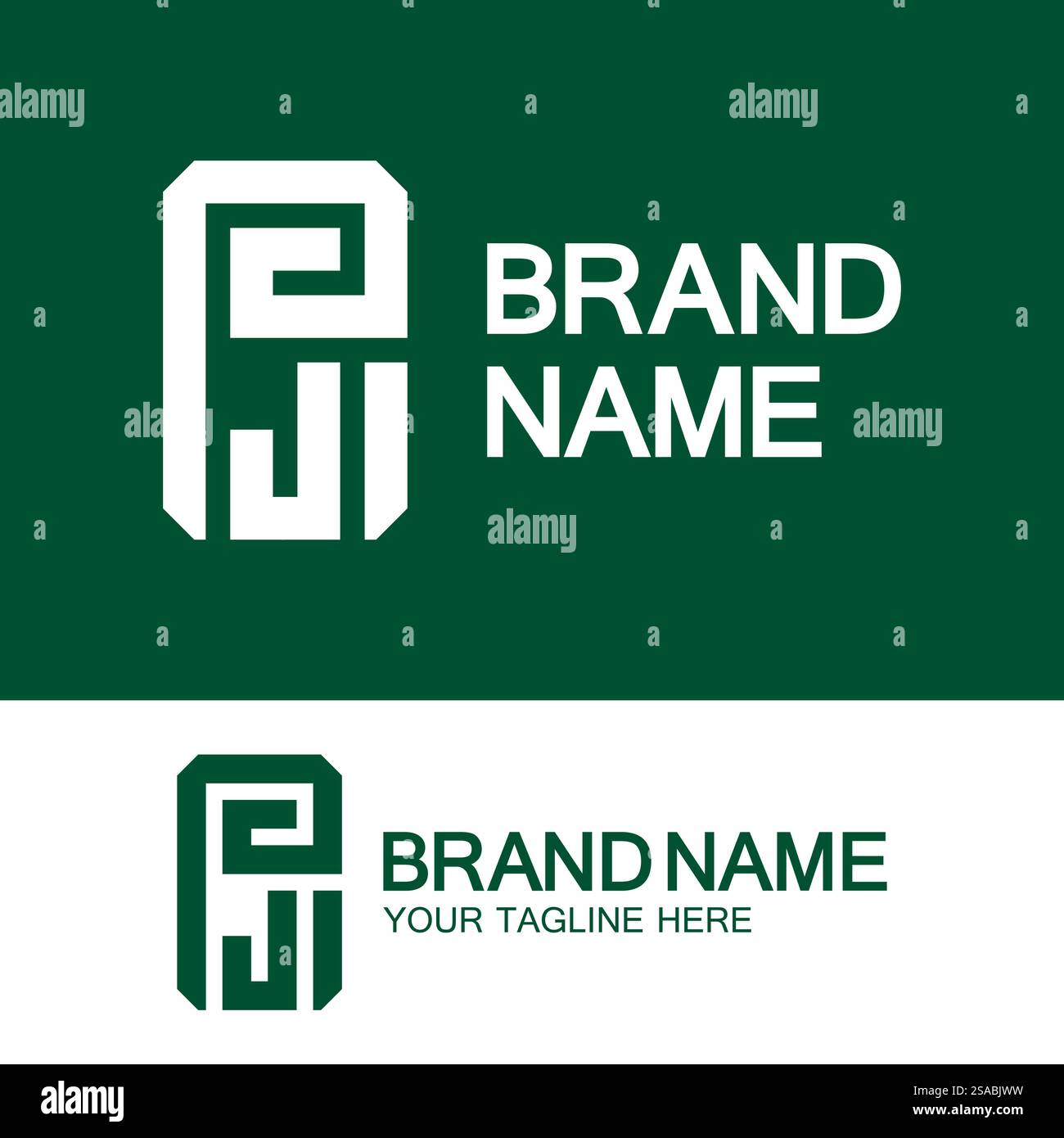 Buchstaben Monogramm-Logo PS, SP, P und S, elegantes und professionelles Letter-Design Stock Vektor