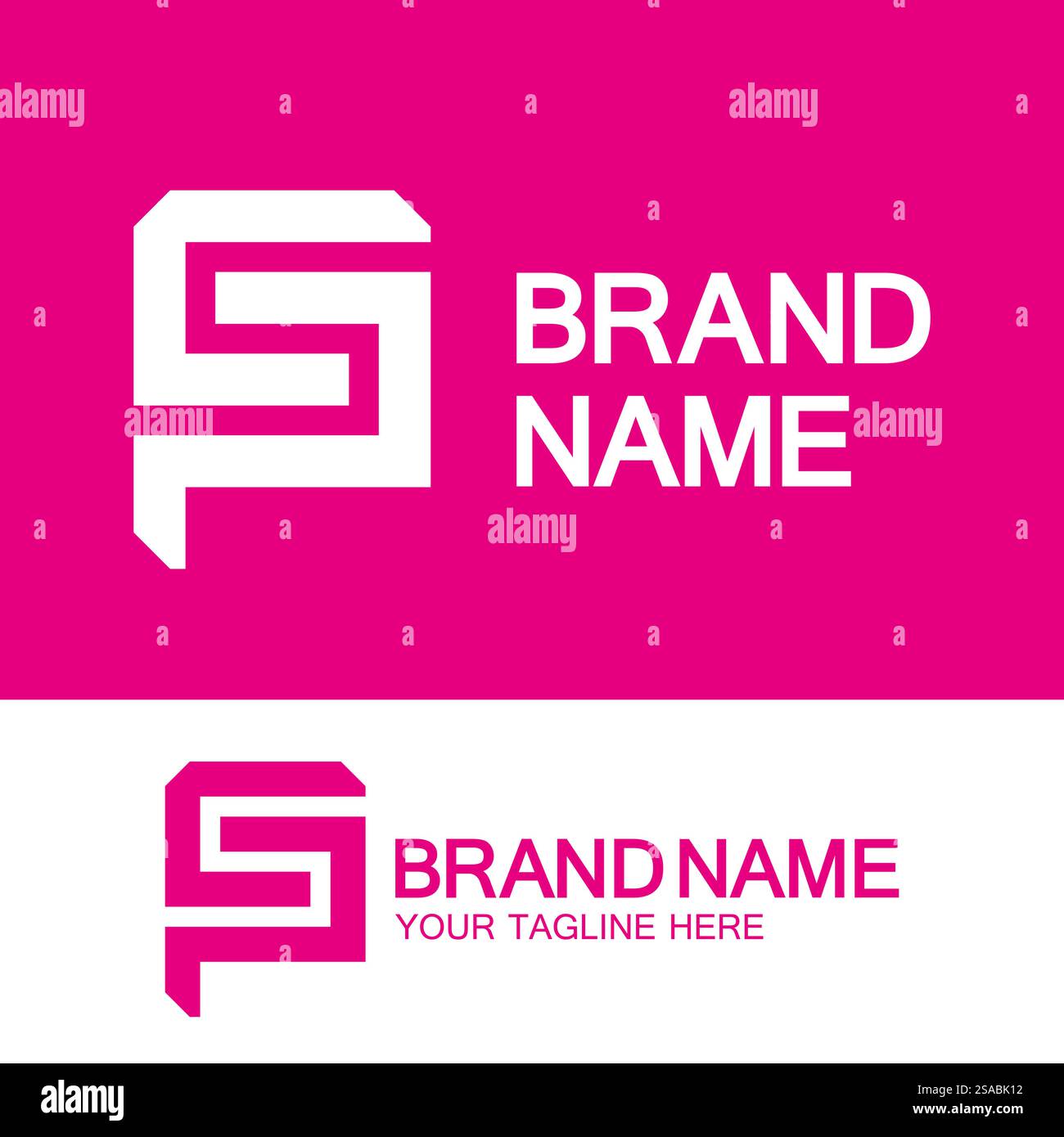 Buchstaben Monogramm-Logo PS, SP, P und S, elegantes und professionelles Letter-Design Stock Vektor