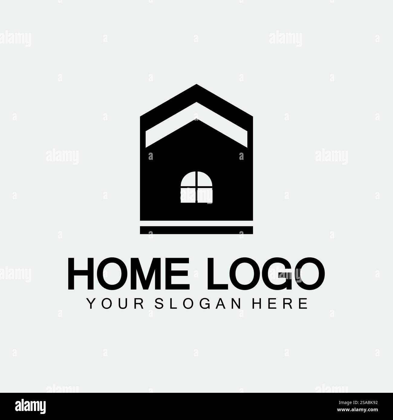 Design-Vorlage für das Home-Logo-Symbol-Vektor-Illustration. Haus und Haus Logo Design Vektor, Logo , Architektur und Gebäude, Design Immobilien , Stay at Home Estate Business Logo. Stock Vektor