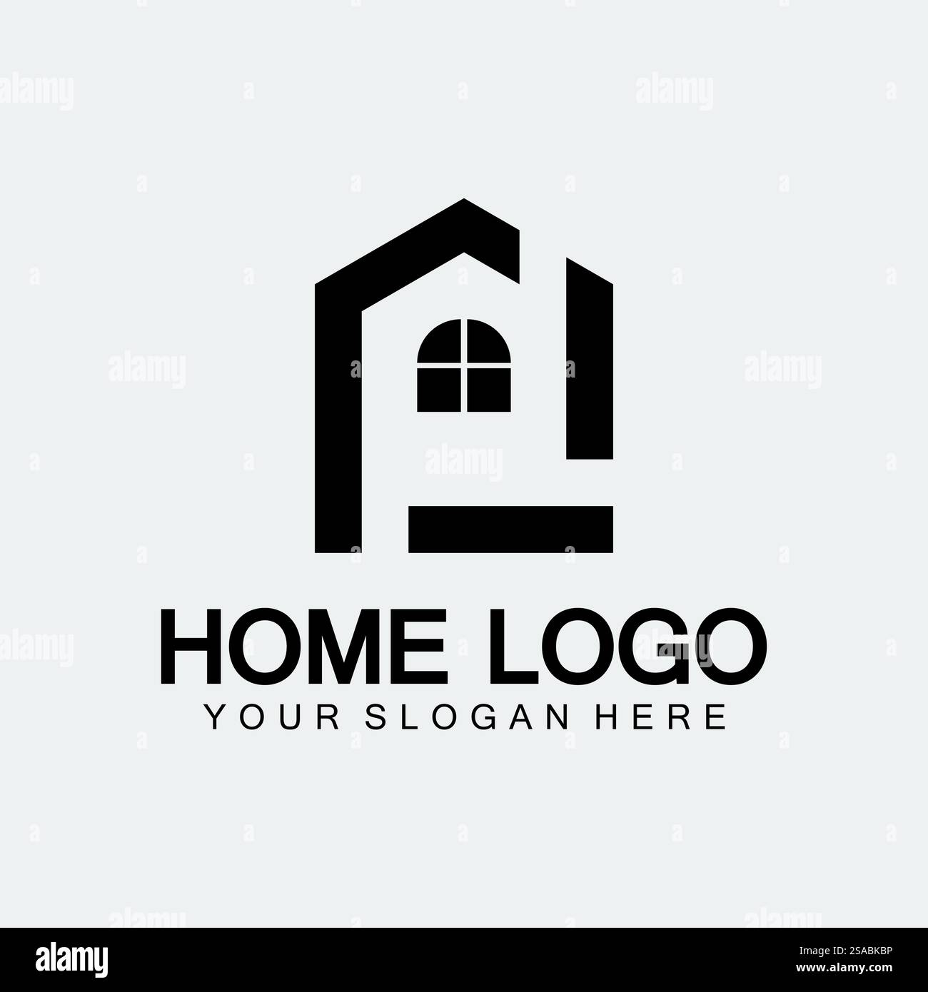 Design-Vorlage für das Home-Logo-Symbol-Vektor-Illustration. Haus und Haus Logo Design Vektor, Logo , Architektur und Gebäude, Design Immobilien , Stay at Home Estate Business Logo. Stock Vektor
