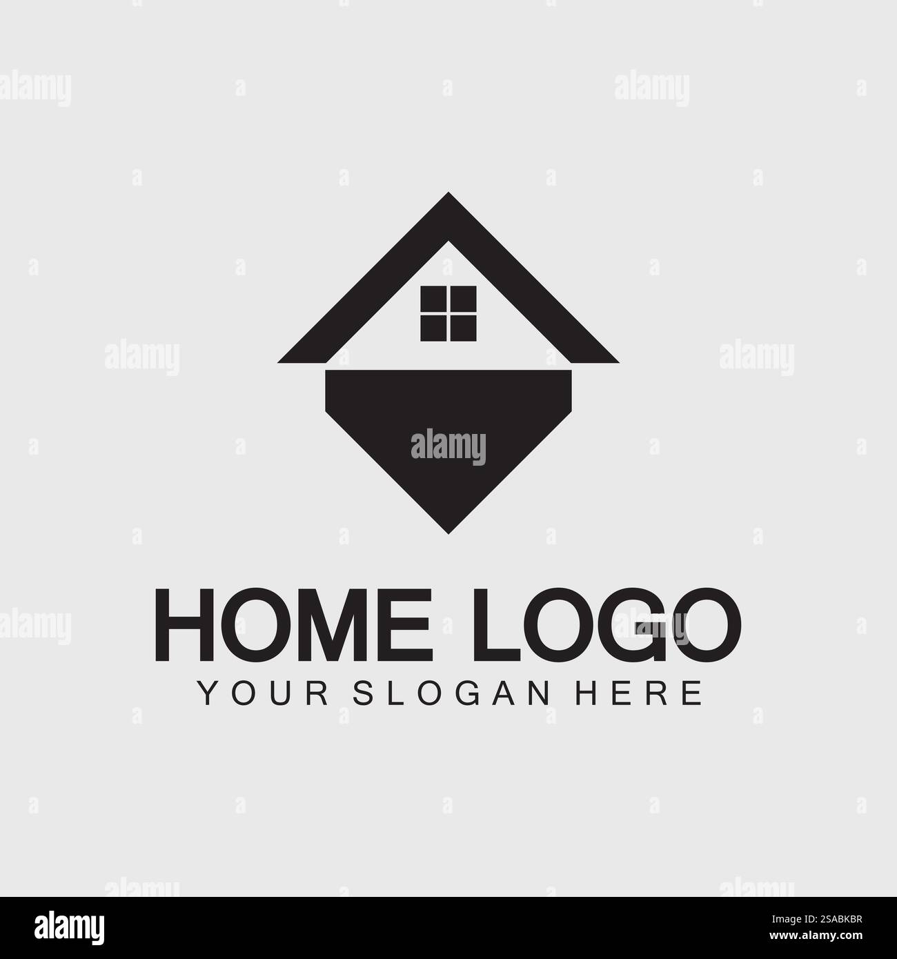 Design-Vorlage für das Home-Logo-Symbol-Vektor-Illustration. Haus und Haus Logo Design Vektor, Logo , Architektur und Gebäude, Design Immobilien , Stay at Home Estate Business Logo. Stock Vektor