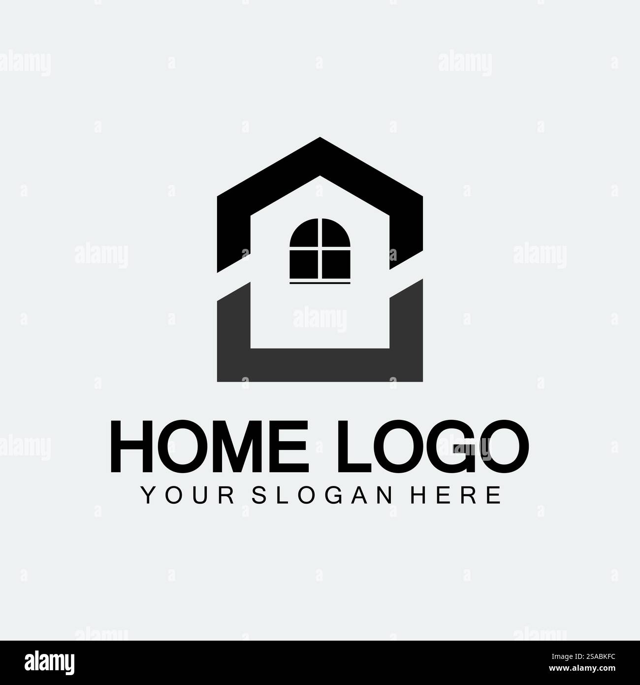Design-Vorlage für das Home-Logo-Symbol-Vektor-Illustration. Haus und Haus Logo Design Vektor, Logo , Architektur und Gebäude, Design Immobilien , Stay at Home Estate Business Logo. Stock Vektor
