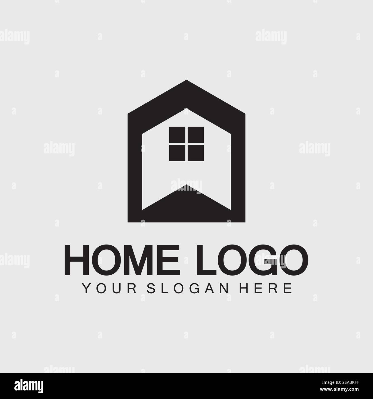 Design-Vorlage für das Home-Logo-Symbol-Vektor-Illustration. Haus und Haus Logo Design Vektor, Logo , Architektur und Gebäude, Design Immobilien , Stay at Home Estate Business Logo. Stock Vektor