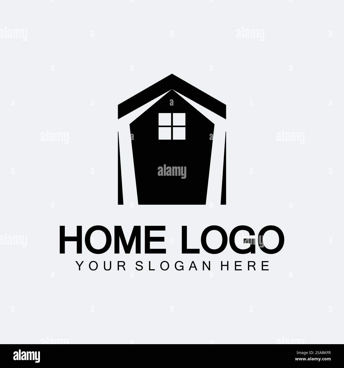 Design-Vorlage für das Home-Logo-Symbol-Vektor-Illustration. Haus und Haus Logo Design Vektor, Logo , Architektur und Gebäude, Design Immobilien , Stay at Home Estate Business Logo. Stock Vektor