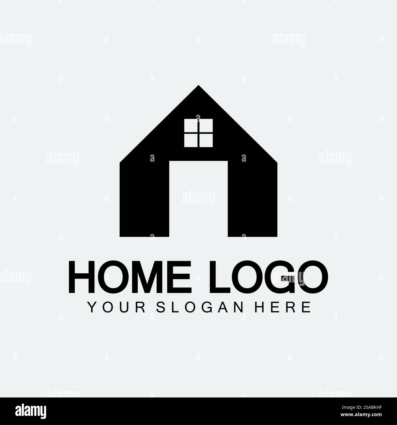 Design-Vorlage für das Home-Logo-Symbol-Vektor-Illustration. Haus und Haus Logo Design Vektor, Logo , Architektur und Gebäude, Design Immobilien , Stay at Home Estate Business Logo. Stock Vektor