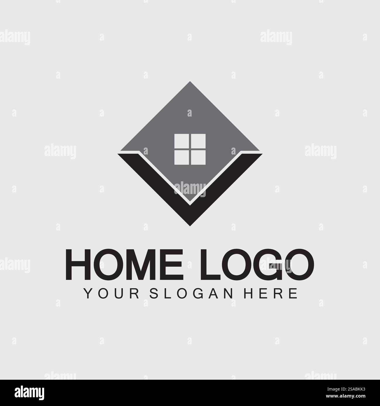 Design-Vorlage für das Home-Logo-Symbol-Vektor-Illustration. Haus und Haus Logo Design Vektor, Logo , Architektur und Gebäude, Design Immobilien , Stay at Home Estate Business Logo. Stock Vektor