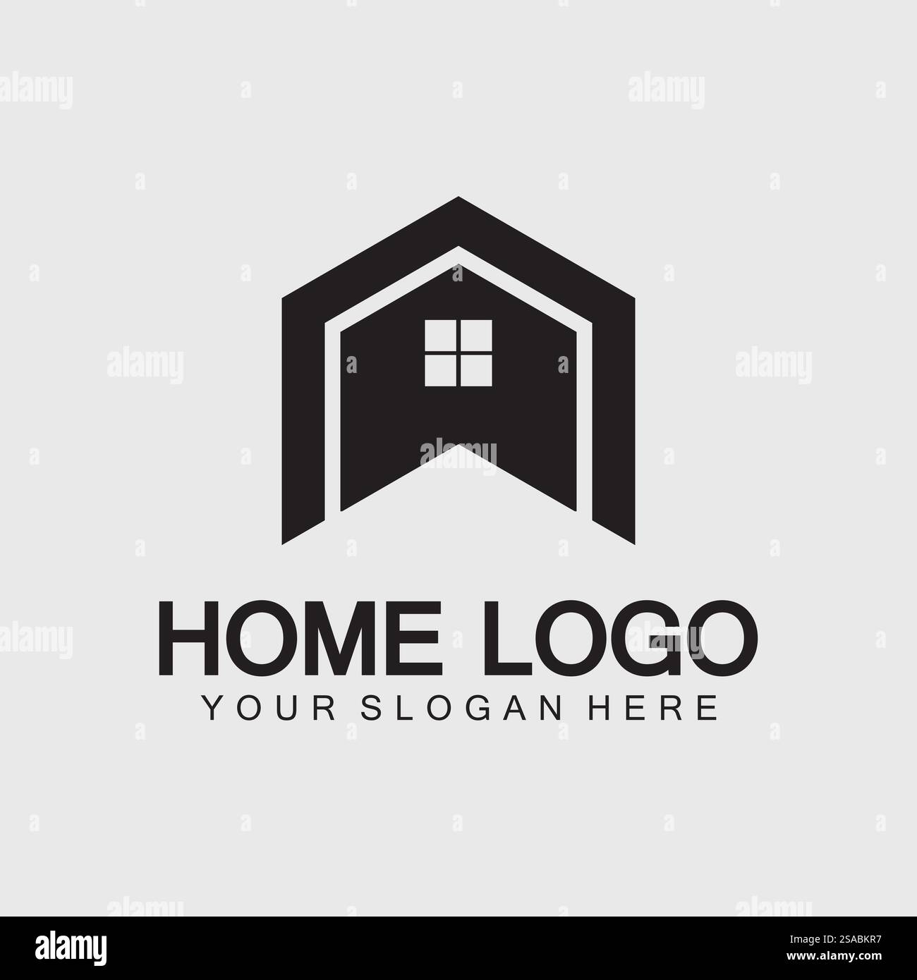 Design-Vorlage für das Home-Logo-Symbol-Vektor-Illustration. Haus und Haus Logo Design Vektor, Logo , Architektur und Gebäude, Design Immobilien , Stay at Home Estate Business Logo. Stock Vektor