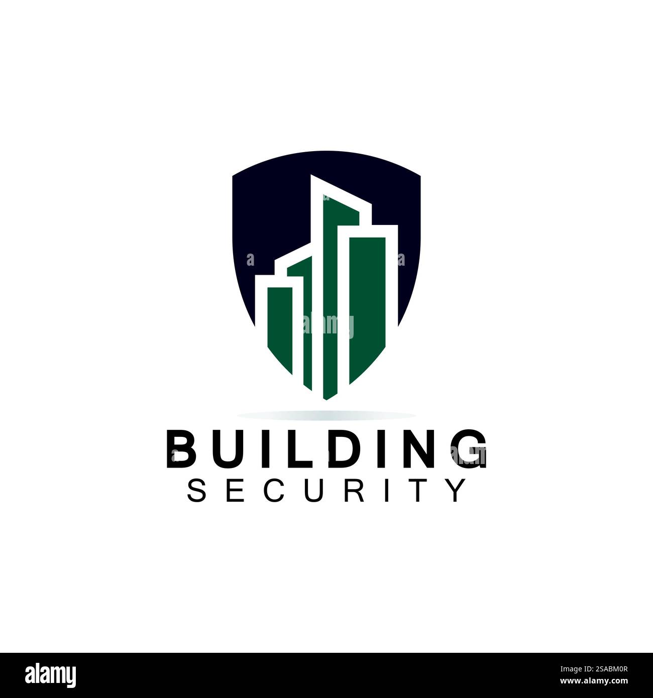 Design-Vorlage für das Logo für Gebäudesicherheit. Stock Vektor
