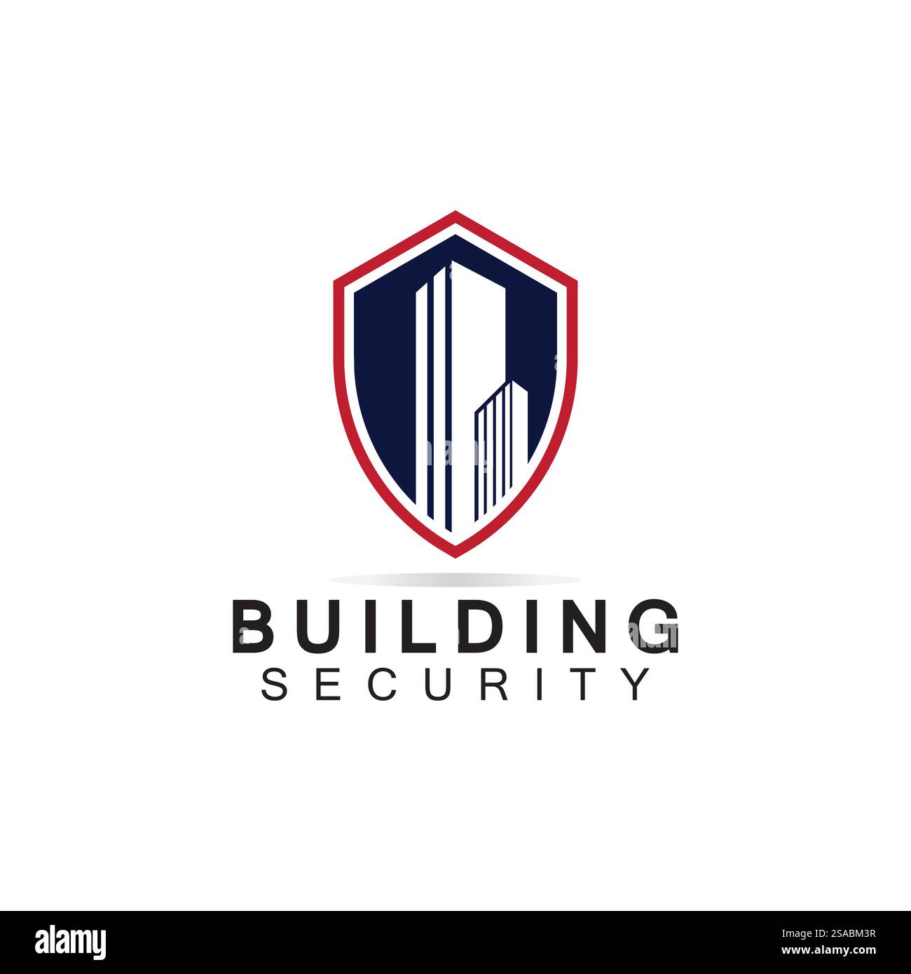Design-Vorlage für das Logo für Gebäudesicherheit. Stock Vektor