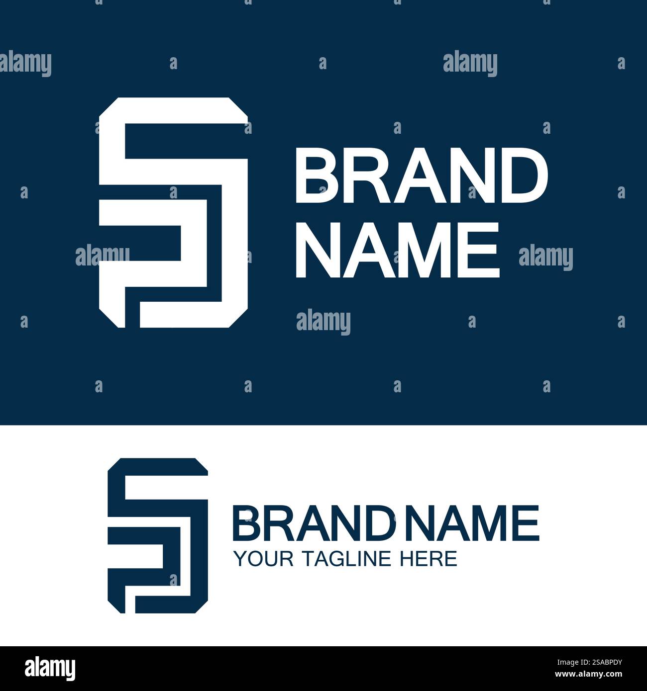 Buchstaben Monogramm-Logo PS, SP, P und S, elegantes und professionelles Letter-Design Stock Vektor