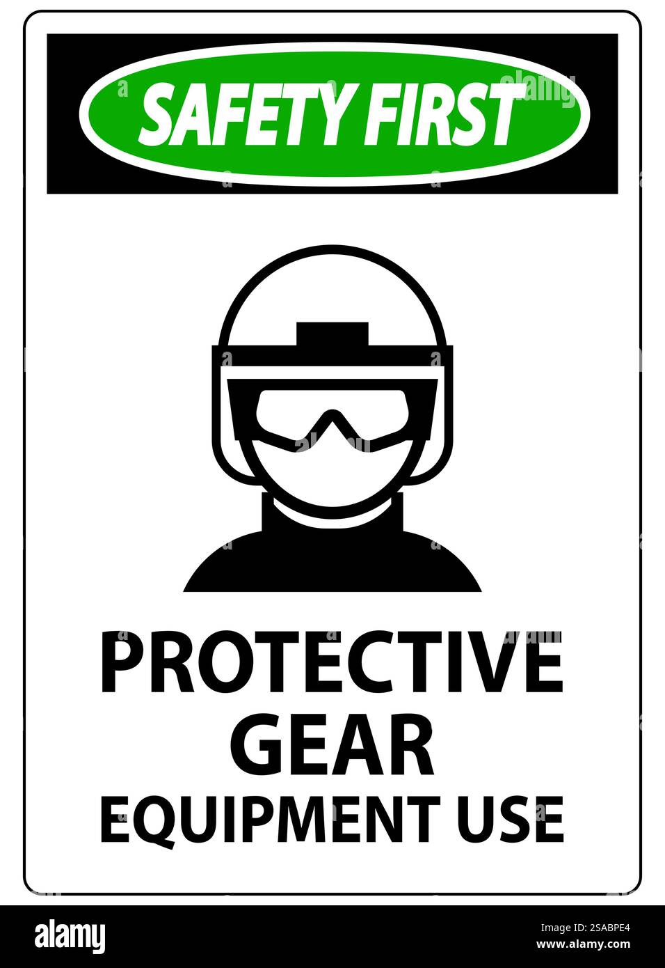 Verwendung von Sicherheits- oder Schutzausrüstung und Ausrüstung Stock Vektor