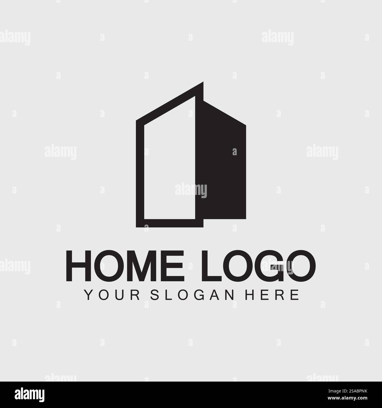 Design-Vorlage für das Home-Logo-Symbol-Vektor-Illustration. Haus und Haus Logo Design Vektor, Logo , Architektur und Gebäude, Design Immobilien , Stay at Home Estate Business Logo. Stock Vektor