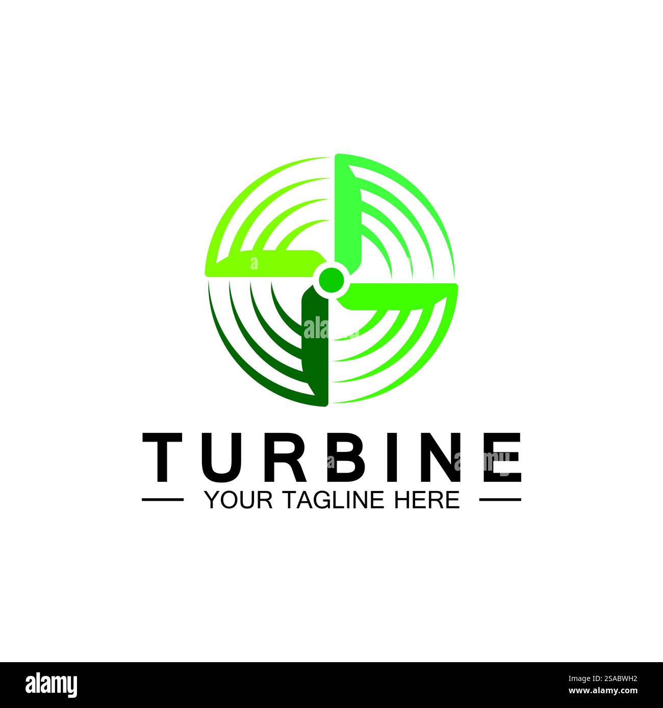 Modernes Turbine Logo für Luftfahrt, Unternehmen, Marke, Industrie, Windenergie. Mit einem modernen Konzept. Stock Vektor