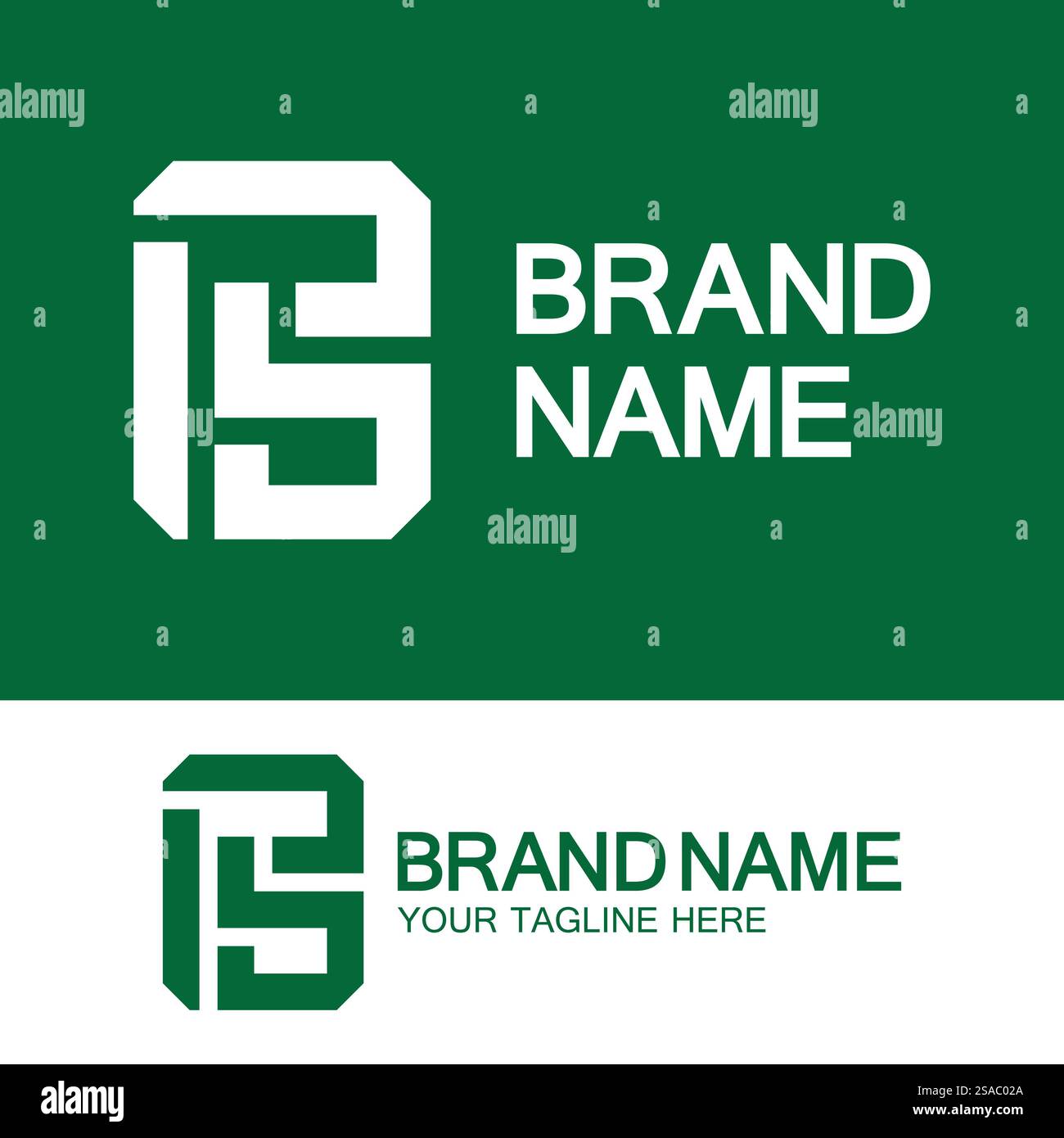 Buchstaben Monogramm-Logo PS, SP, P und S, elegantes und professionelles Letter-Design Stock Vektor