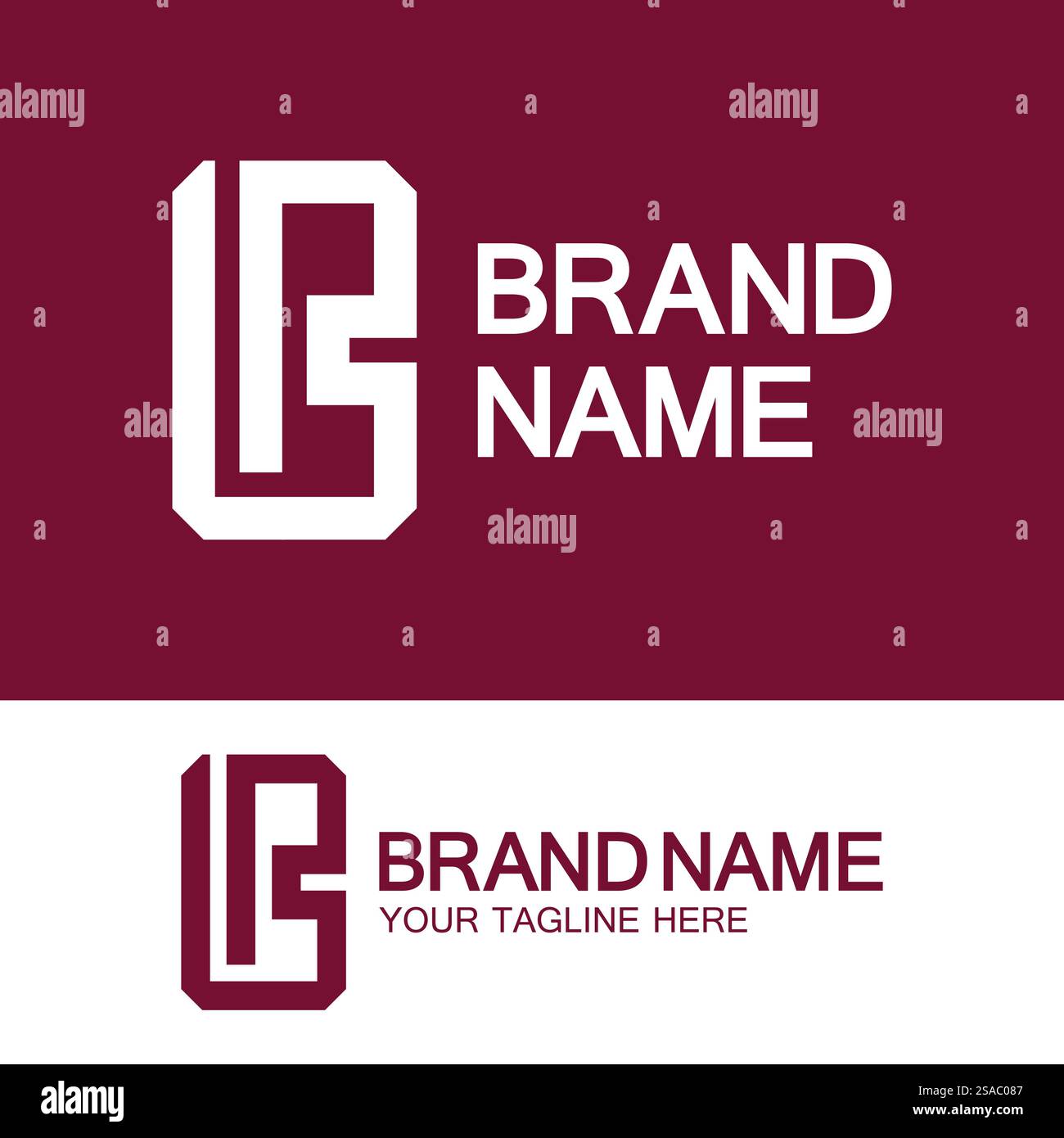 Buchstaben Monogramm-Logo PS, SP, P und S, elegantes und professionelles Letter-Design Stock Vektor