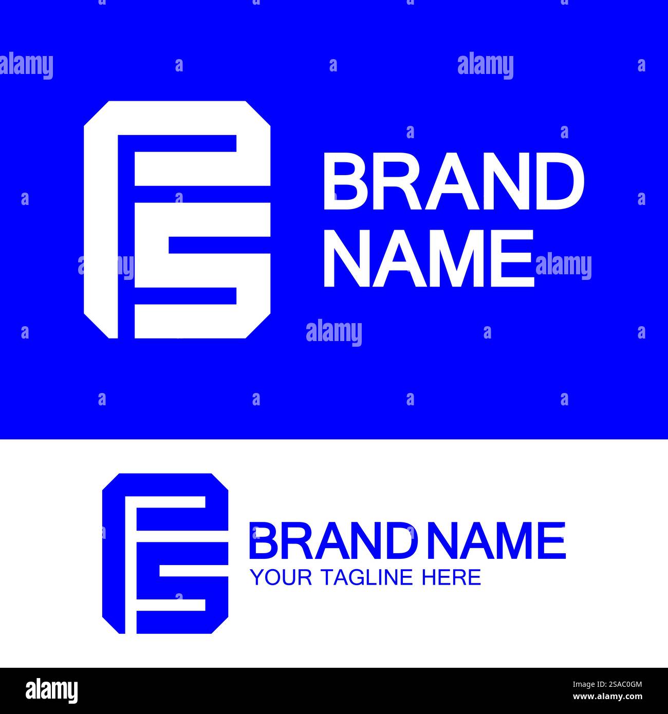 Buchstaben Monogramm-Logo PS, SP, P und S, elegantes und professionelles Letter-Design Stock Vektor