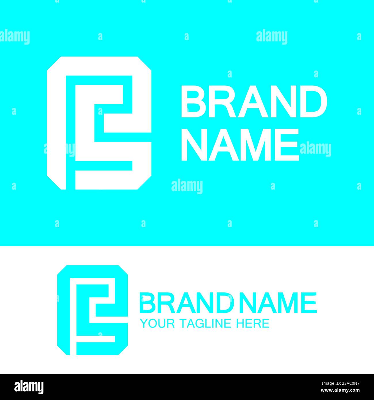 Buchstaben Monogramm-Logo PS, SP, P und S, elegantes und professionelles Letter-Design Stock Vektor