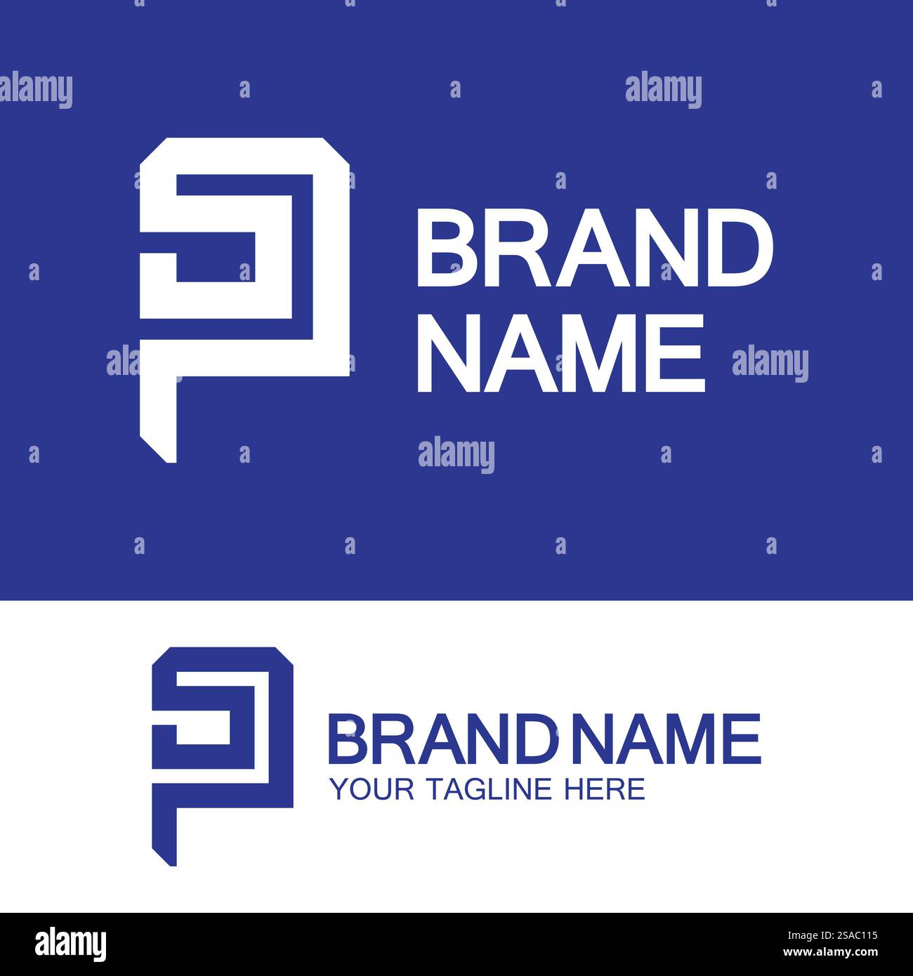 Buchstaben Monogramm-Logo PS, SP, P und S, elegantes und professionelles Letter-Design Stock Vektor