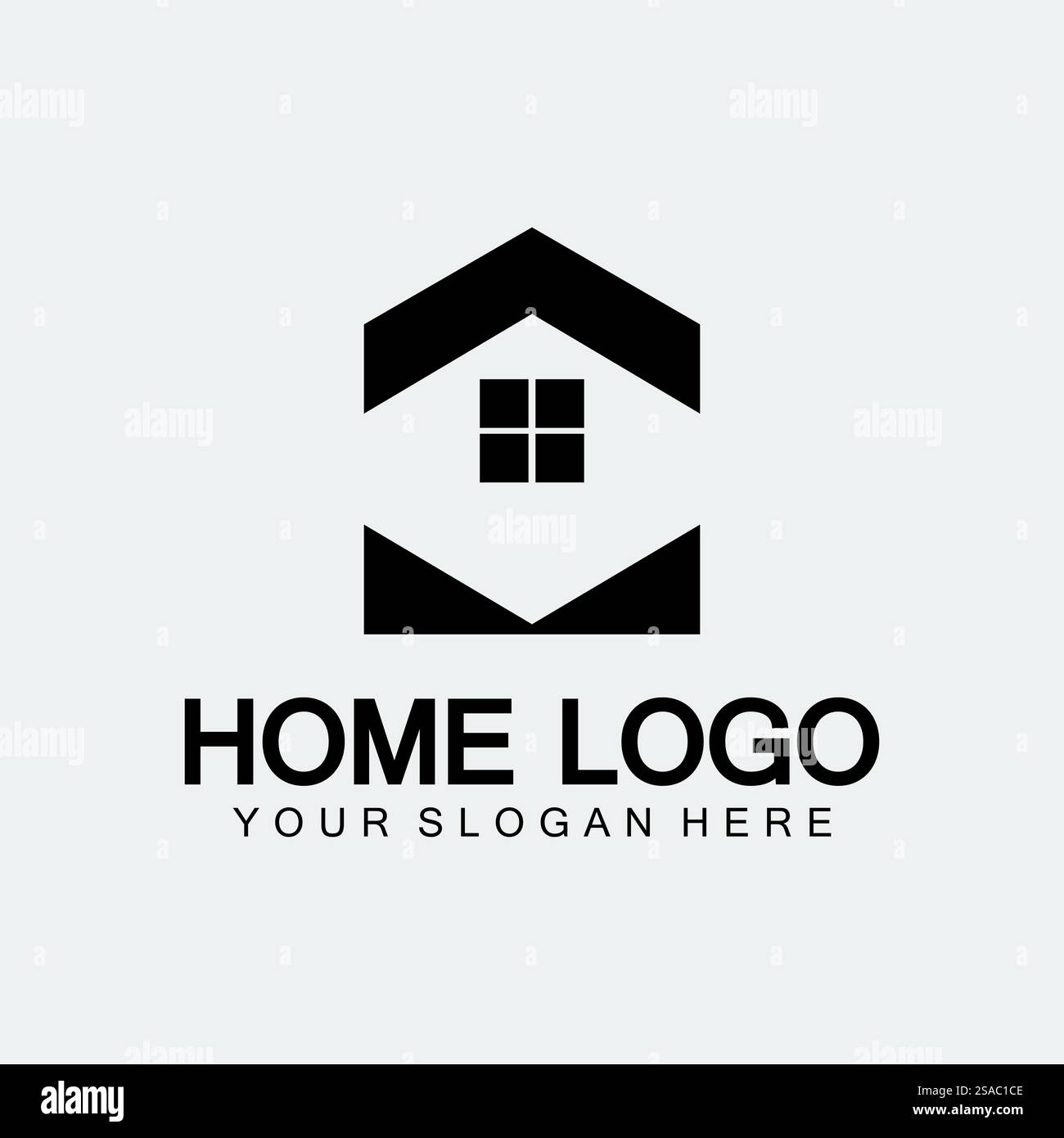 Design-Vorlage für das Home-Logo-Symbol-Vektor-Illustration. Haus und Haus Logo Design Vektor, Logo , Architektur und Gebäude, Design Immobilien , Stay at Home Estate Business Logo. Stock Vektor