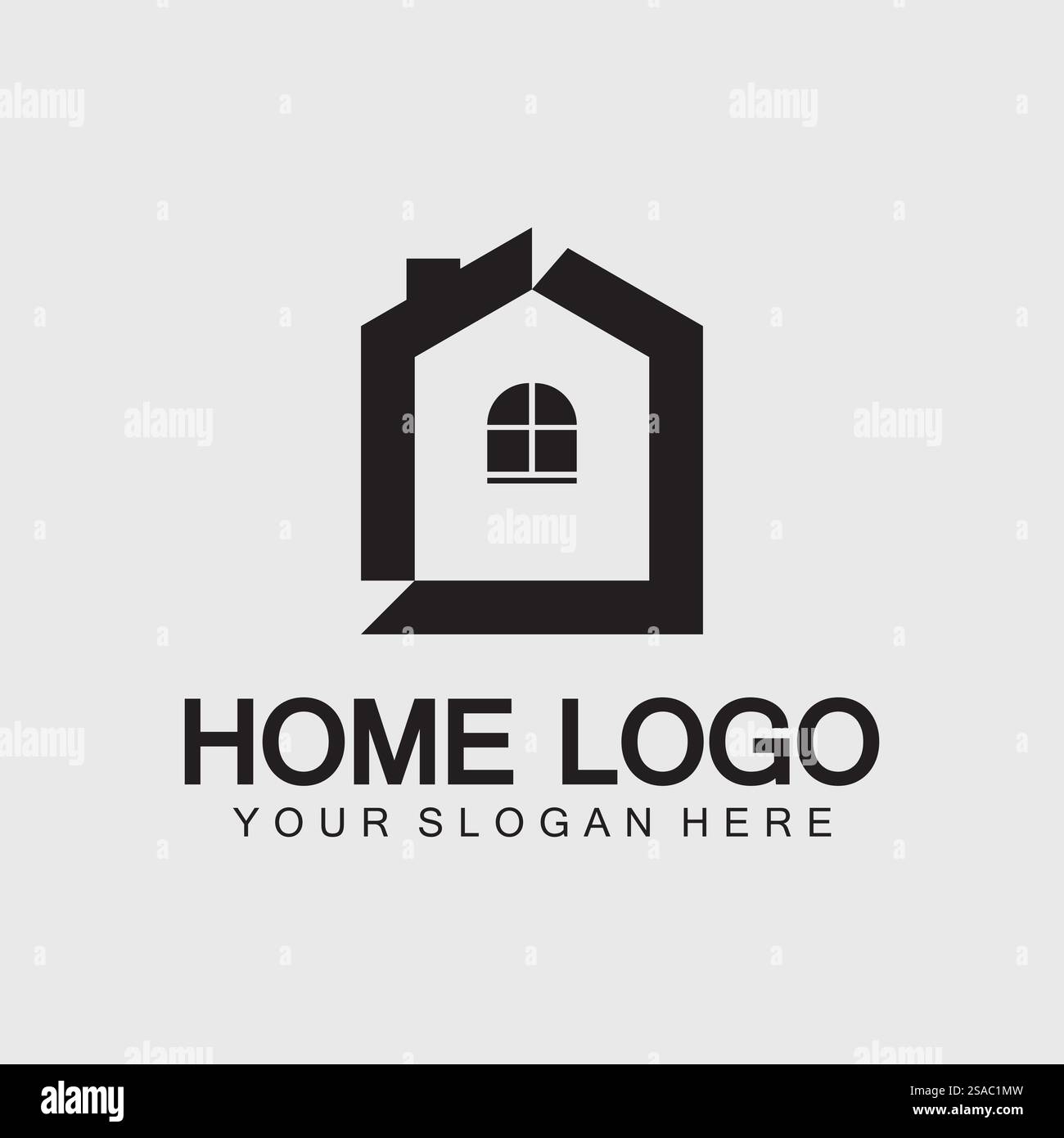 Design-Vorlage für das Home-Logo-Symbol-Vektor-Illustration. Haus und Haus Logo Design Vektor, Logo , Architektur und Gebäude, Design Immobilien , Stay at Home Estate Business Logo. Stock Vektor