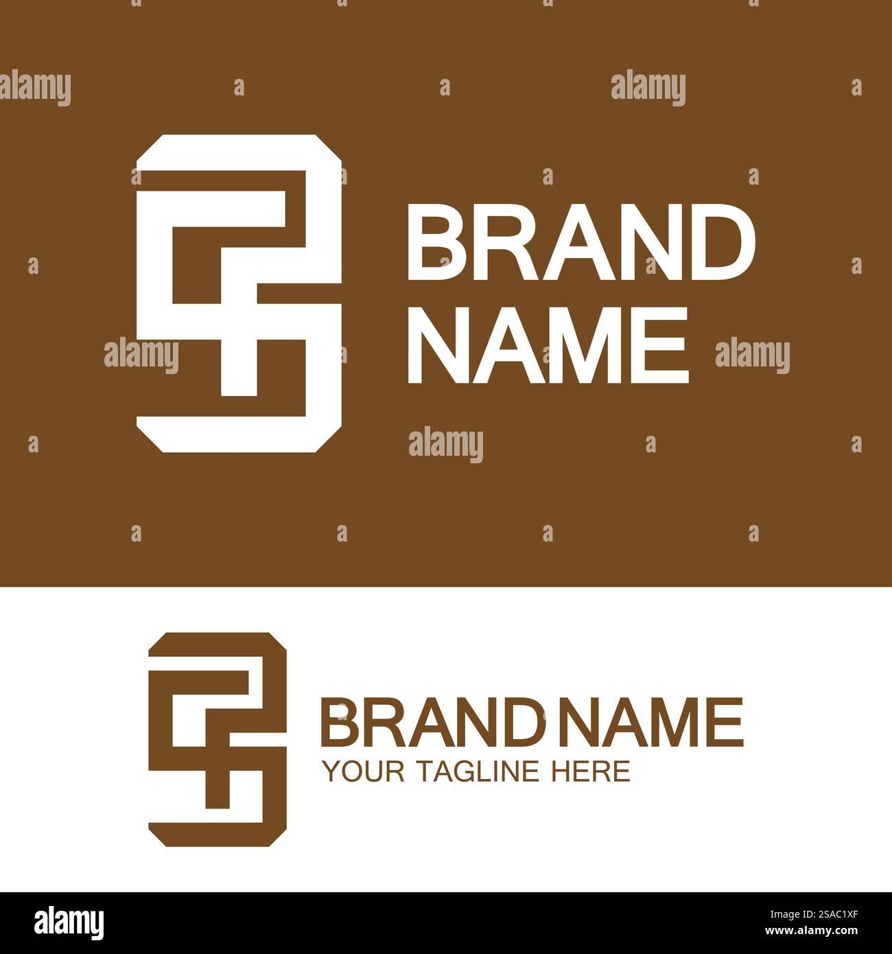 Buchstaben Monogramm-Logo PS, SP, P und S, elegantes und professionelles Letter-Design Stock Vektor