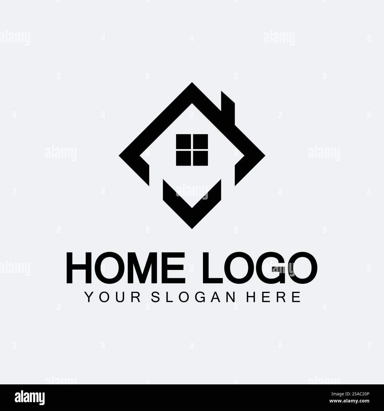 Design-Vorlage für das Home-Logo-Symbol-Vektor-Illustration. Haus und Haus Logo Design Vektor, Logo , Architektur und Gebäude, Design Immobilien , Stay at Home Estate Business Logo. Stock Vektor