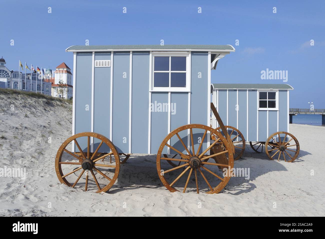 Strandkarawane in Binz, Rügen Stockfoto