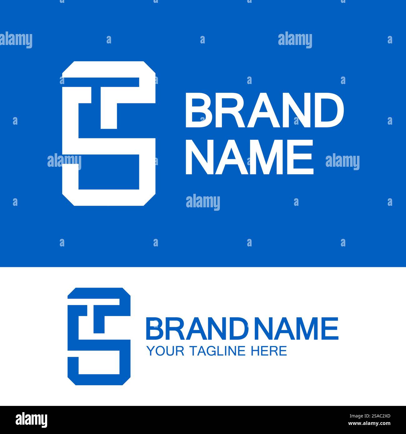 Buchstaben Monogramm-Logo PS, SP, P und S, elegantes und professionelles Letter-Design Stock Vektor