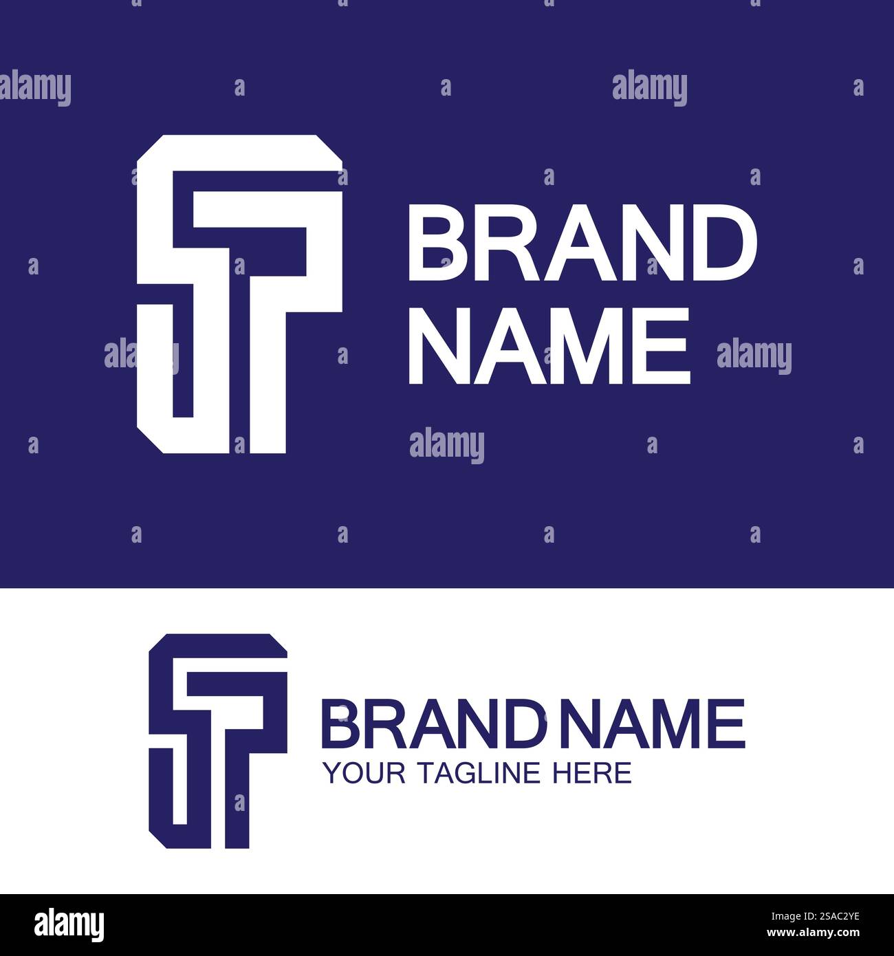 Buchstaben Monogramm-Logo PS, SP, P und S, elegantes und professionelles Letter-Design Stock Vektor