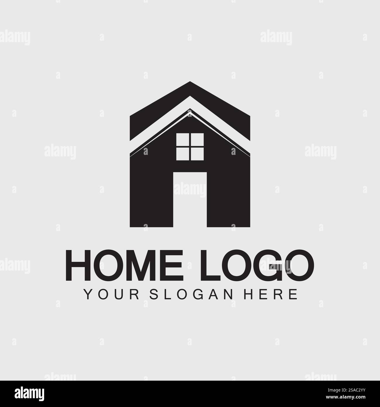 Design-Vorlage für das Home-Logo-Symbol-Vektor-Illustration. Haus und Haus Logo Design Vektor, Logo , Architektur und Gebäude, Design Immobilien , Stay at Home Estate Business Logo. Stock Vektor