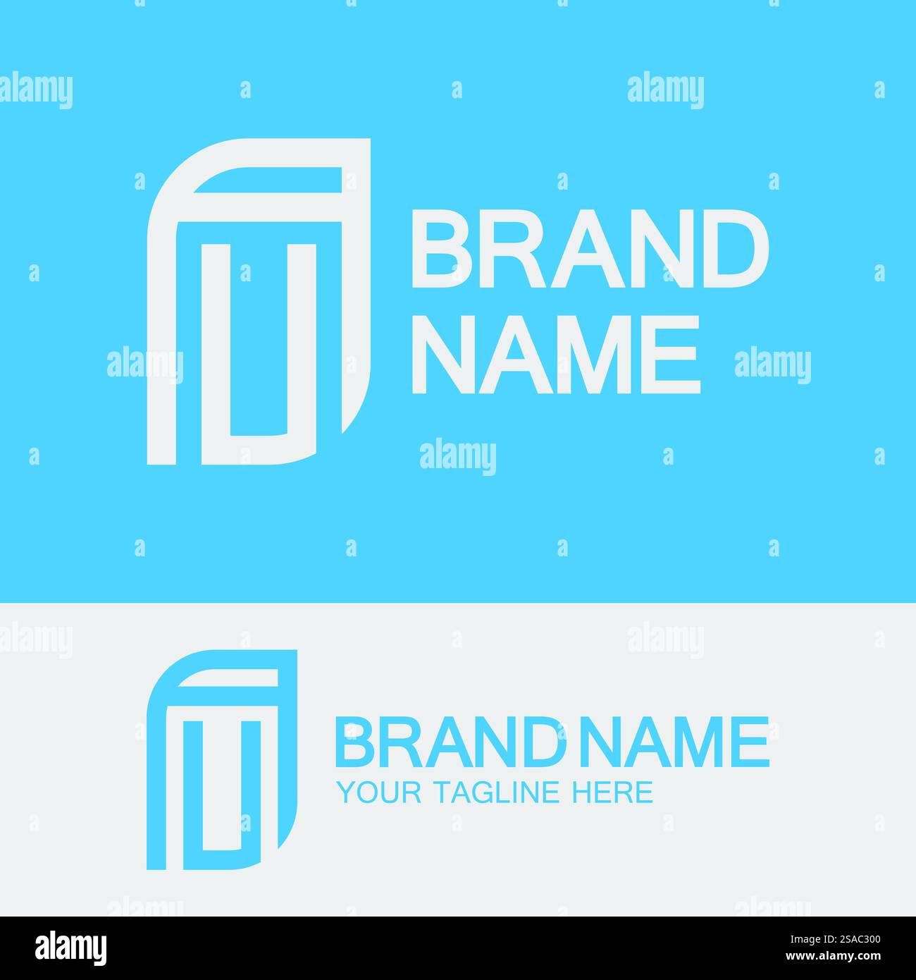 Creative Letter AU- oder UA-Logo-Vorlage Stock Vektor