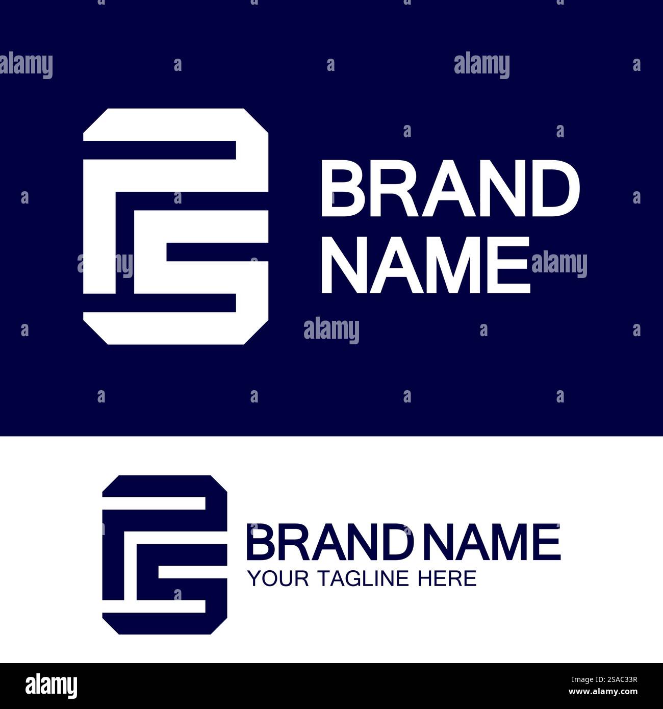 Buchstaben Monogramm-Logo PS, SP, P und S, elegantes und professionelles Letter-Design Stock Vektor