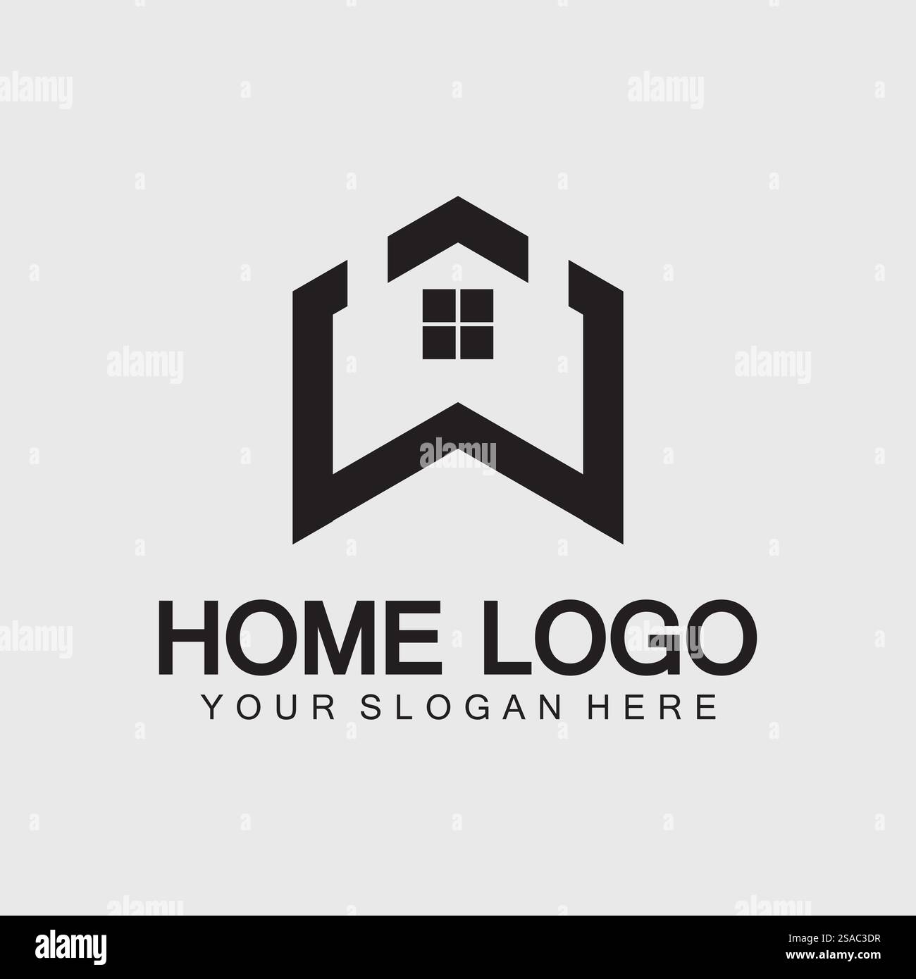 Design-Vorlage für das Home-Logo-Symbol-Vektor-Illustration. Haus und Haus Logo Design Vektor, Logo , Architektur und Gebäude, Design Immobilien , Stay at Home Estate Business Logo. Stock Vektor