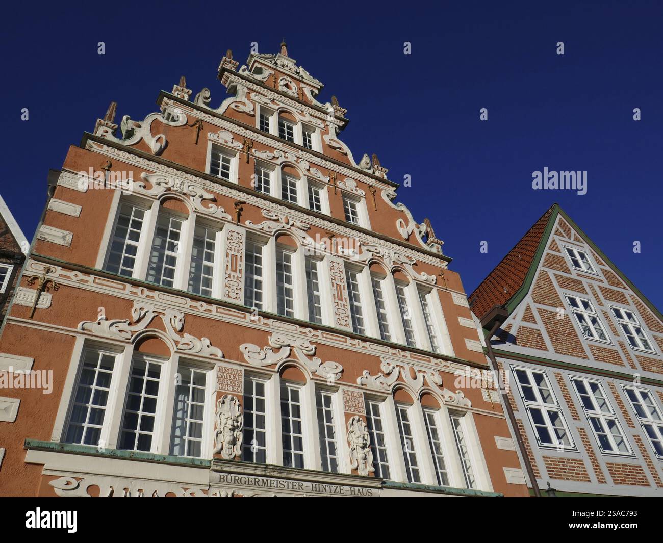 Historische Architektur in Stade Stockfoto