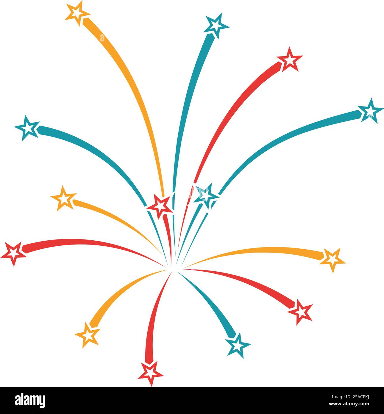 Feuerwerk einfaches Element. Vektorabbildung. Stock Vektor