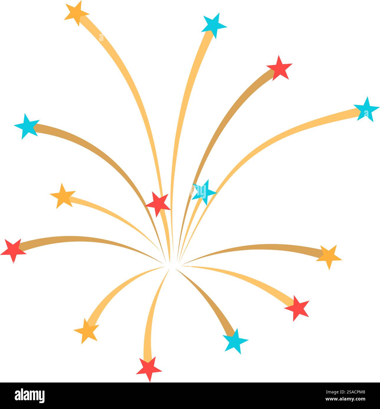 Feuerwerk einfaches Element. Vektorabbildung. Stock Vektor