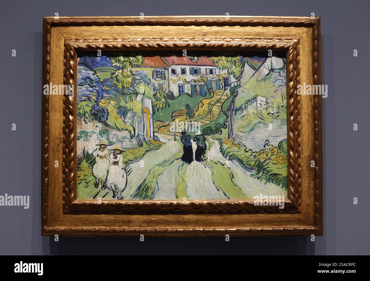 Orsay Museum, Paris, Frankreich. Vincent Van Gogh. Treppe in Auvers-sur-Oise, Öl auf Leinwand, 1890 Stockfoto